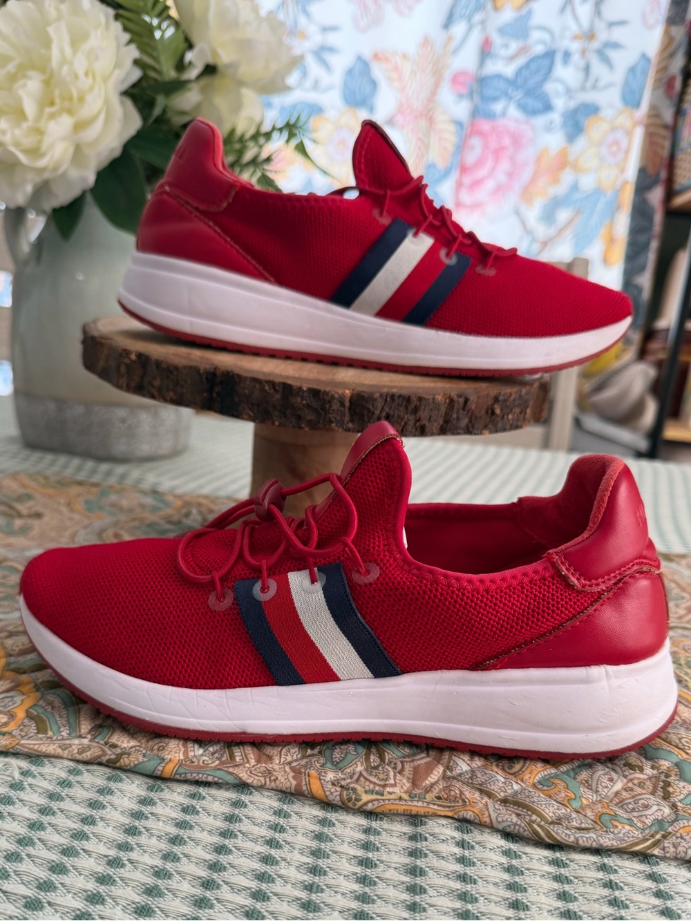 Tommy Hilfiger Women’s Rhena Red Sneakers Size 7.5